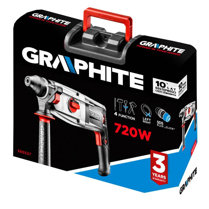 Rotopercutor cu percutie SDS+ 720 W, Graphite 58G527 [4]
