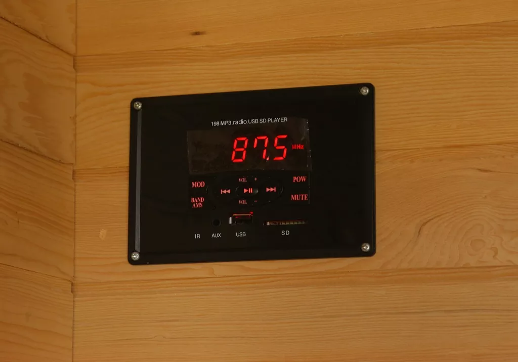 Sauna de interior cu infrarosu, pentru 2 persoane, ionizator de aer,  terapie prin culoare, MP3 Player, HECHT ESSENTIAL [10]