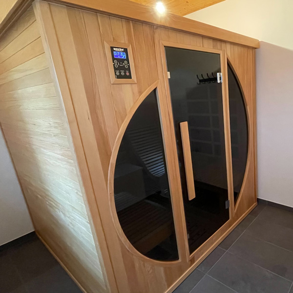 Sauna de interior cu infrarosu,  pentru 2 persoane, ionizator de aer, terapie prin culoare, pietre de masaj, MP3 Player, HECHT FANTASY [13]