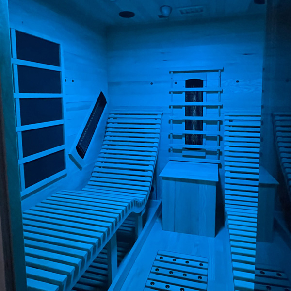 Sauna de interior cu infrarosu,  pentru 2 persoane, ionizator de aer, terapie prin culoare, pietre de masaj, MP3 Player, HECHT FANTASY [6]