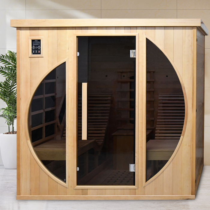 Sauna de interior cu infrarosu,  pentru 2 persoane, ionizator de aer, terapie prin culoare, pietre de masaj, MP3 Player, HECHT FANTASY [14]
