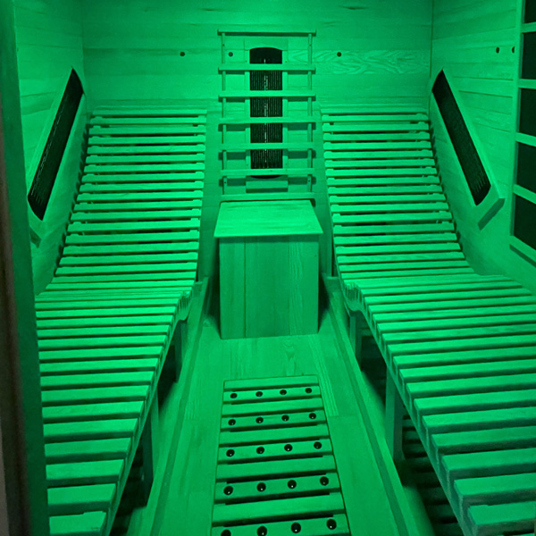 Sauna de interior cu infrarosu,  pentru 2 persoane, ionizator de aer, terapie prin culoare, pietre de masaj, MP3 Player, HECHT FANTASY [7]