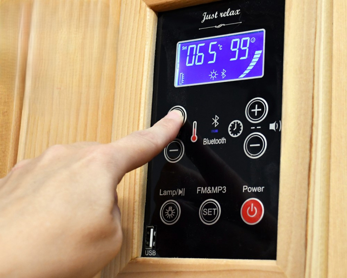 Sauna de interior cu infrarosu,  pentru 2 persoane, ionizator de aer, terapie prin culoare, pietre de masaj, MP3 Player, HECHT FANTASY [3]