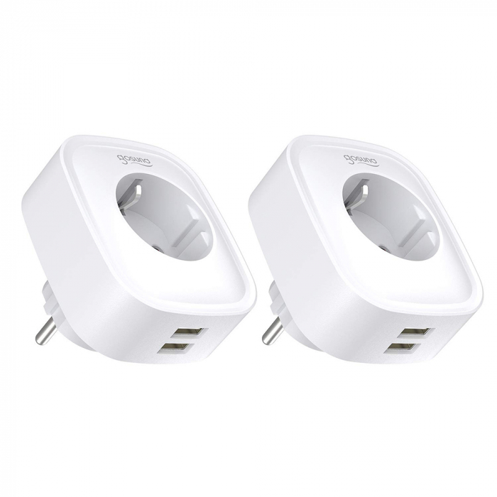 Set 2 prize inteligente WiFi Gosund SP112, 16A, 2X USB,Tuya, Monitorizare consum energie [5]