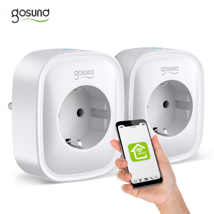 Set 2 prize inteligente WiFi Gosund SP112, 16A, 2X USB,Tuya, Monitorizare consum energie [4]