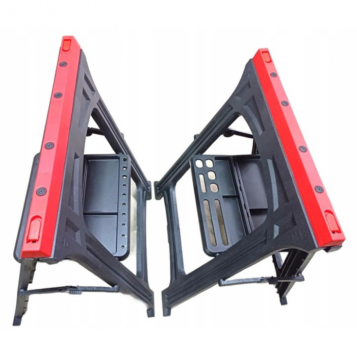Set 2 suporti de atelier + tava pentru scule, sarcina max 170 kg/buc, pliabili, Kraft&Dele KD506 [2]