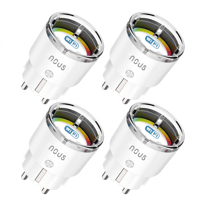 Set 4 prize inteligente WiFi NOUS A1, 15A, Monitorizare energie [1]