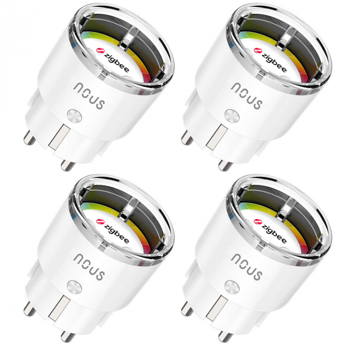 Set 4 prize inteligente WiFi NOUS A1Z, 16A - ZigBee 3.0, Monitorizare energie [1]