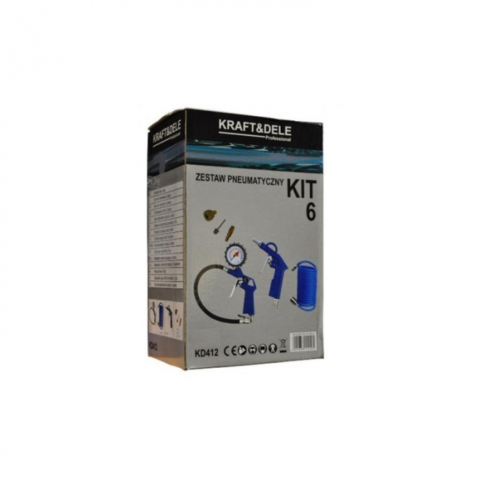 Set aer comprimat, pneumatic pistol, vopsit 6 piese KraftProfesional KD412 [5]