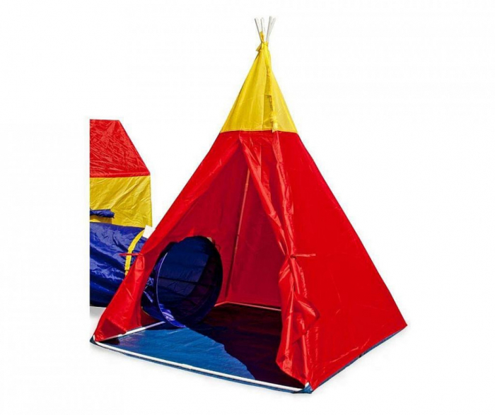 Set corturi de joaca 5 in 1 cu tunele si casuta, pliabil, pentru interior si exterior, multicolor [7]