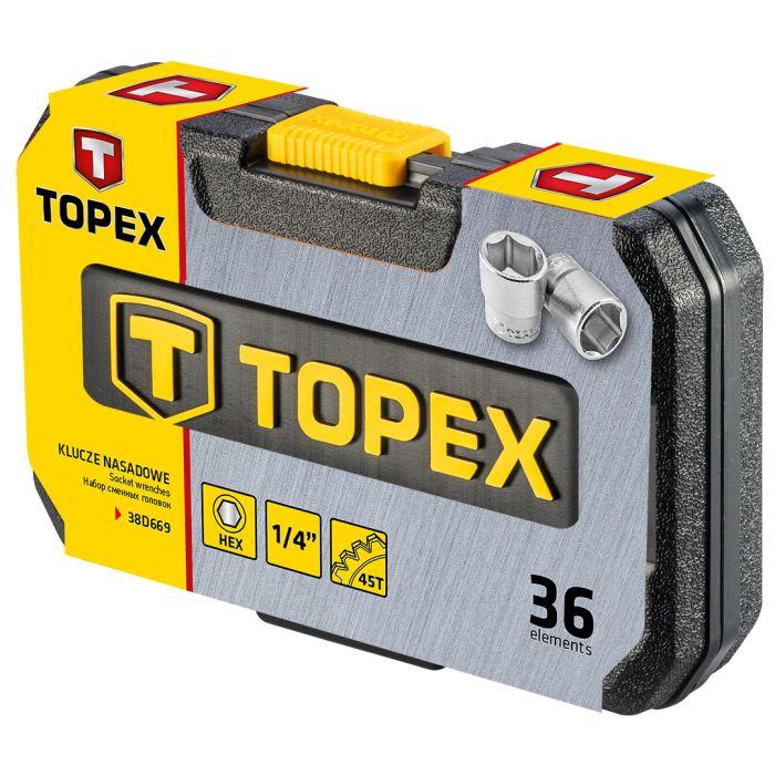 Set de chei tubulare 1/4 ", set de 36 buc. 38D669 TOPEX [2]