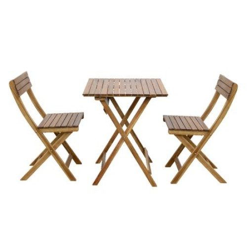 Set masa patrata plianta, cu 2 scaune pliante, gradina sau balcon ART GARDEN [1]