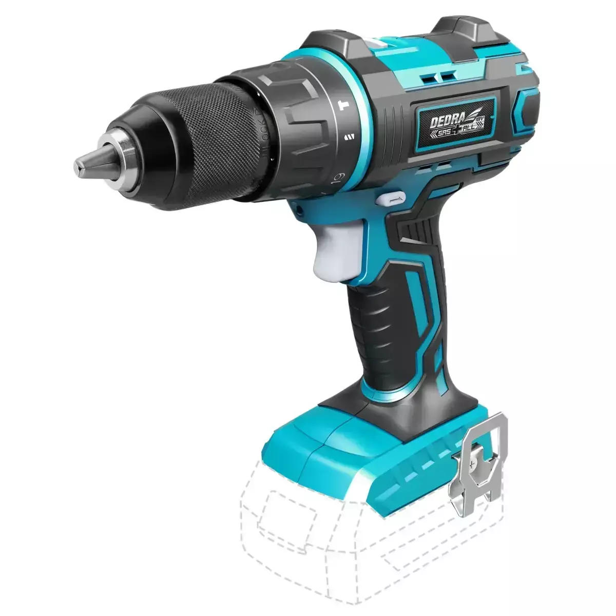 Set mașină de găurit/înșurubat 50Nm + acumulator 2,0Ah + incarcator + geanta DEDRA SAS+ALL DED7019 [2]