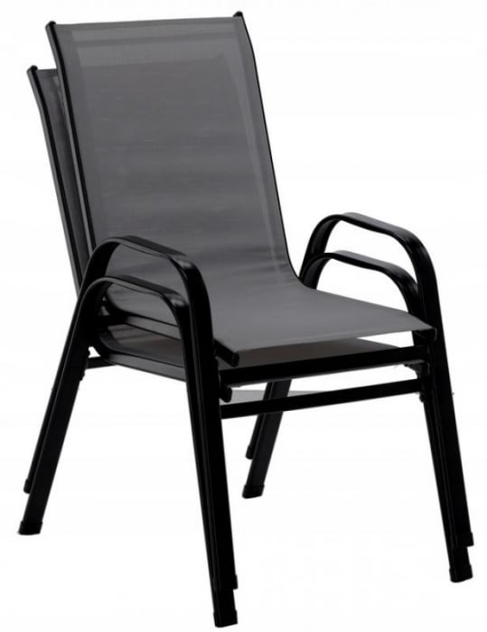 Set mobilier gradina Sersimo Torino, 2 scaune, 1 masa, gri inchis [3]