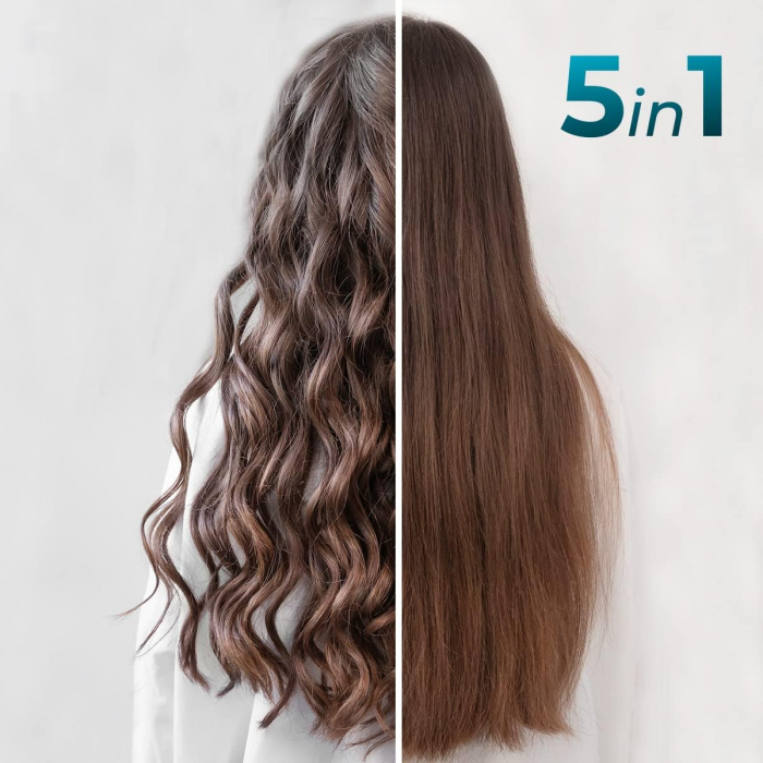 Set Perie rotativa cu 5 capete Cecotec Bamba CeramicCare 5in1 Pro Ceramica, 1000W, Perie pentru indreptat parul, Perie electrica, Ondulator par [5]