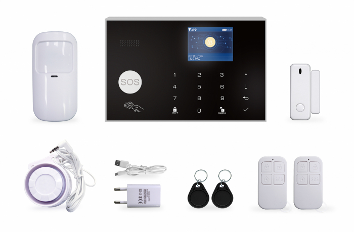 Sistem de alarma Smart Rovo ZX-G30 Wifi, GSM, 433MHz, Tuya, alerta prin SMS, apel vocal, notificare pe telefon [1]