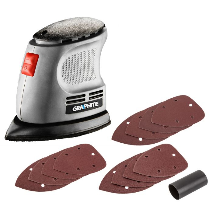 Slefuitor cu vibratii 105 W, talpa forma "DELTA" 100 x 140 x 97 mm, viteza 12000 rot/min, 59G335 GRAPHITE [2]