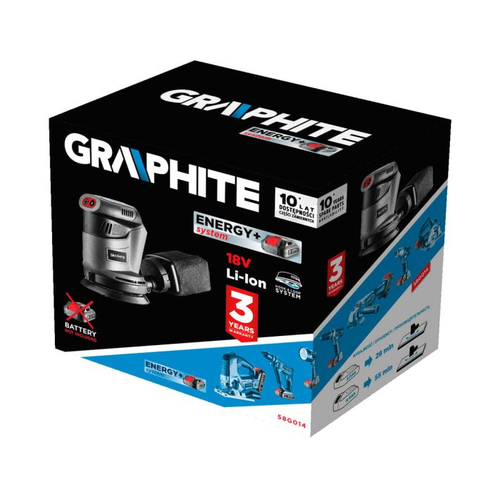 Slefuitor orbital Graphite Energy+ 18V, talpa 125 mm, fara acumulator, 58G014 [2]