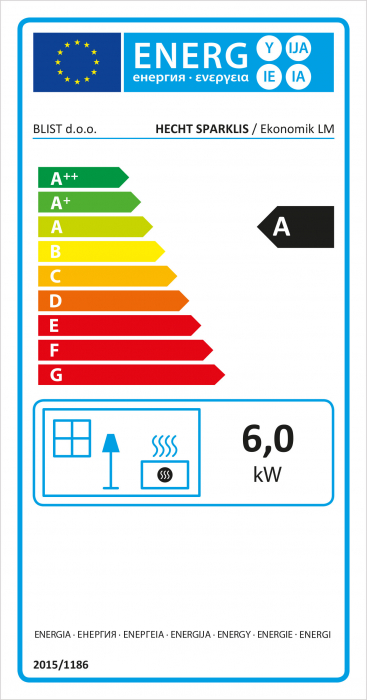 Soba semineu, cu samota, 5 - 7 kW, HECHT SPARKLIS EU, model 2024 [6]