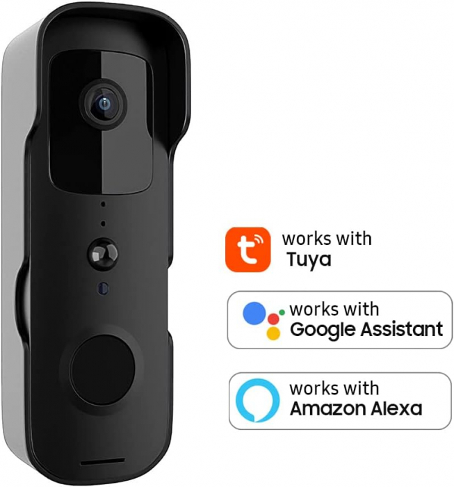 Sonerie Smart Rovo V30 Camera Wireless, 1080P HD, Motion Detection, Convorbire bidirectionala, Tuya, Smart Life [5]