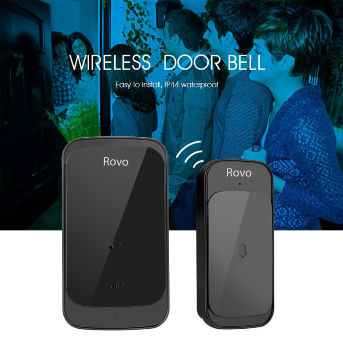 Sonerie Wifi Rovo C03, 2 Receptoare, IP44, 38 Melodii [5]