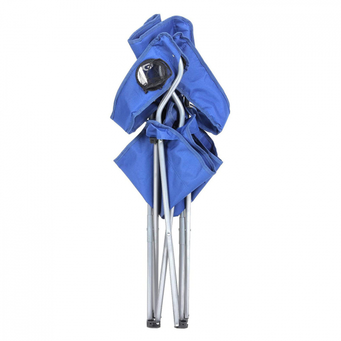 SONGMICS Set 2 scaune pliabile de camping sau pescuit, suport pahar, maxim 150kg, albastru [10]