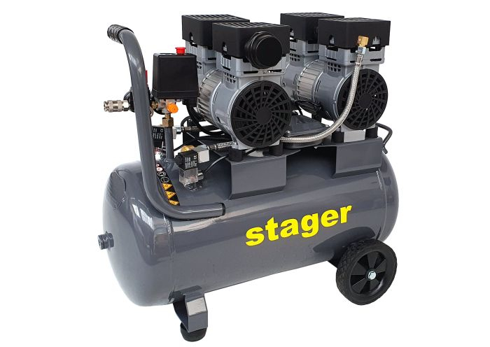 Stager HM0.75x2JW/50 compresor aer, 50L, 8bar, 270L/min, monofazat, angrenare directa, silentios [3]