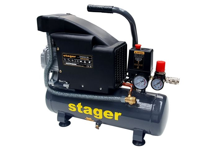 Stager HM1010K compresor aer, 6L, 8bar, 126L/min, monofazat, angrenare directa [1]