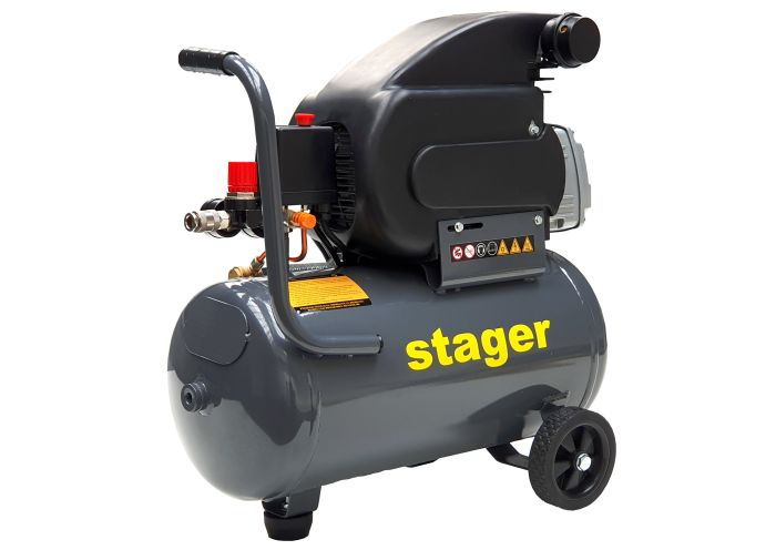 Stager HM2024F compresor aer, 24L, 8bar, 200L/min, monofazat, angrenare directa [1]
