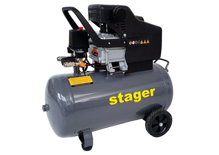 Stager HM2050B compresor aer, 50L, 8bar, 200L/min, monofazat, angrenare directa [2]