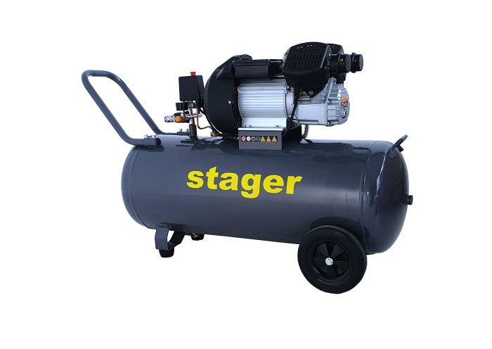 Stager HM3100V compresor aer, 100L, 8bar, 356L/min, monofazat, angrenare directa [2]