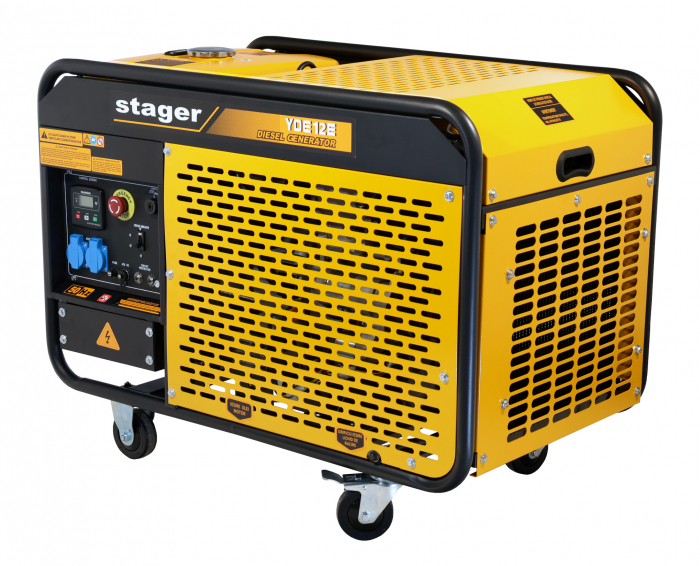 Stager YDE12E Generator open-frame 10kVA, 39A, 3000rpm, monofazat, diesel, pornire electrica [1]