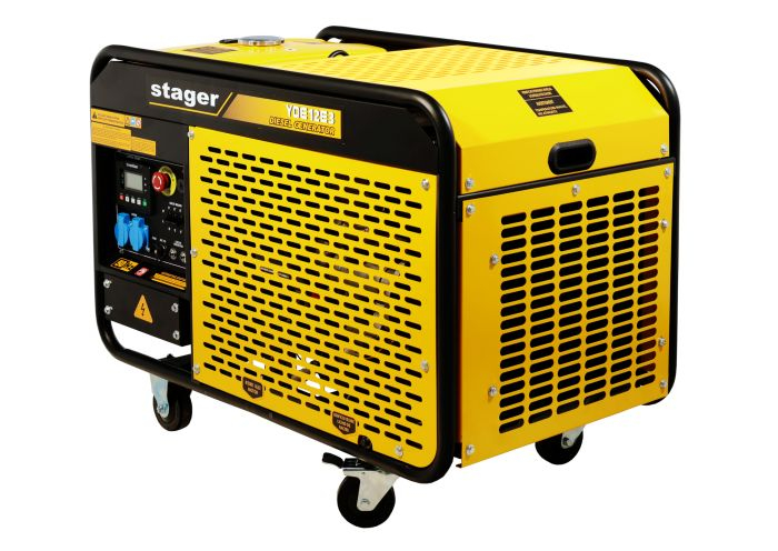 Stager YDE12E3 Generator open-frame 12kVA, 16A, 3000rpm, trifazat, diesel, pornire electrica [1]