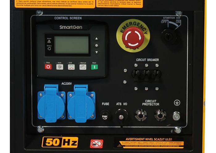 Stager YDE12E3 Generator open-frame 12kVA, 16A, 3000rpm, trifazat, diesel, pornire electrica [3]