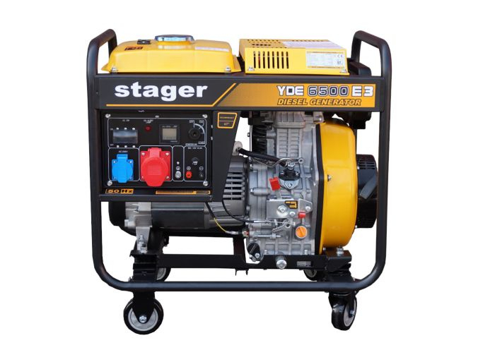 Stager YDE6500E3 Generator open-frame 6.3kVA, 8A, 3000rpm, trifazat, diesel, pornire electrica [1]