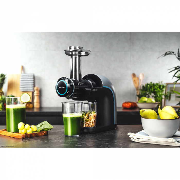 Storcator Cecotec JuiceLive 2000 EasyClean cu sisitem de presare la rece, tambur dublu de separare a sucului, silentios, 3 viteze, negru [4]