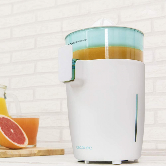 Storcator de citrice Cecotec Zitrus TowerAdjust Easy, 350W filtru pulpa reglabil, BPA free, Alb [4]