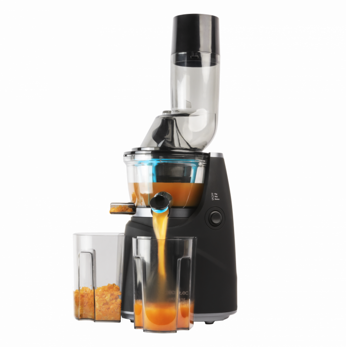 Storcator de fructe si legume cu melc Cecotec JuiceLive 1500 Pro, 250 W, Recipient suc, Recipient pulpa, Functie Reverse, Negru Inox - Resigilat [1]