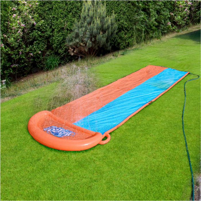 Tobogan cu apa dublu, 488 cm – conectare la furtun, distractie pentru 2 copii [2]