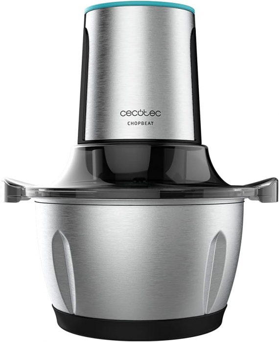 Tocator Cecotec ChopBeat 1500 TitanBlack, 600W, 1.5 l, Lame titan, Vas Inox, 2 viteze [1]