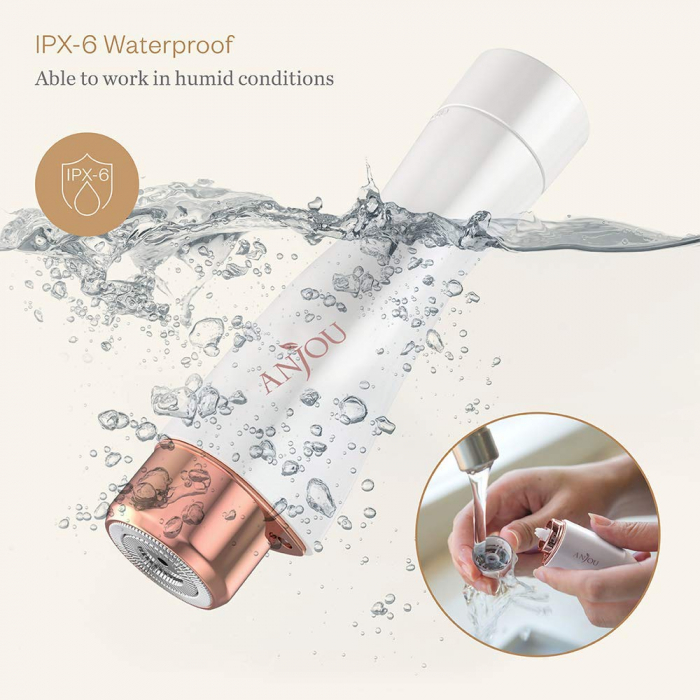Trimmer facial femei Anjou AJ-PCA014, Lumina LED, pentru mustata, par facial [3]