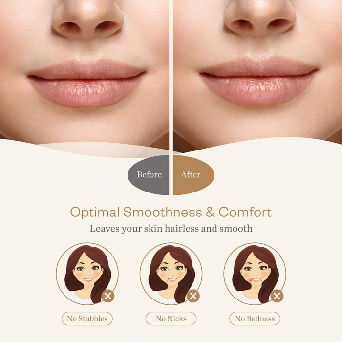 Trimmer facial femei Anjou AJ-PCA014, Lumina LED, pentru mustata, par facial [5]