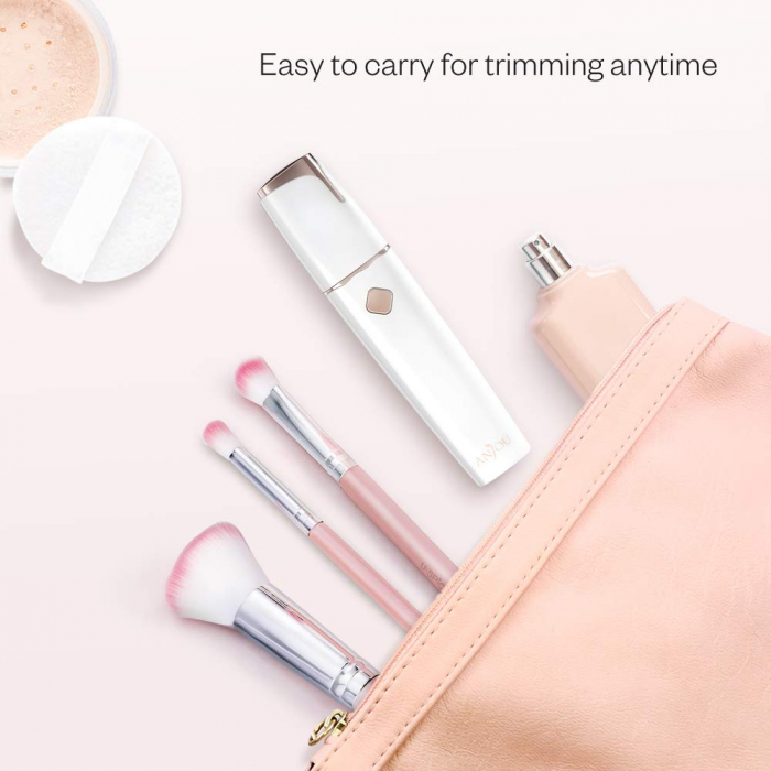 Trimmer facial femei Anjou AJ-PCA022, Lumina LED, pentru mustata, parul facial, baterie reincarcabila [3]