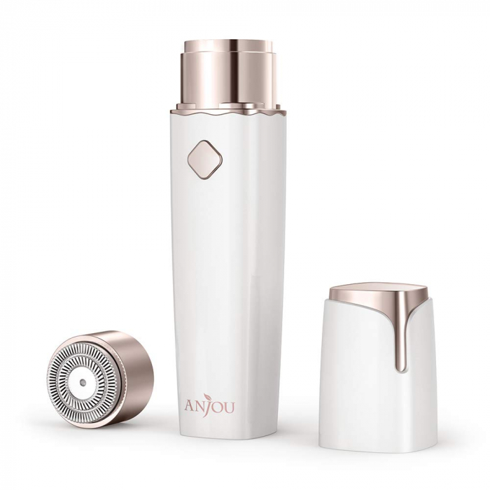 Trimmer facial femei Anjou AJ-PCA022, Lumina LED, pentru mustata, parul facial, baterie reincarcabila [1]