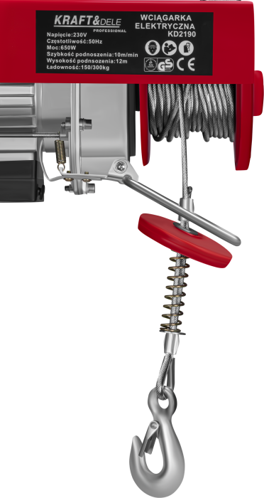 Troliu electric 230V, 650W, sarcina max 300 kg, Kraft&Dele KD2190 [5]