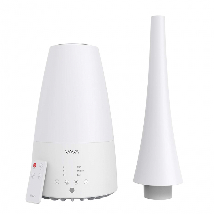 Umidificator de aer cu ultrasunete VAVA 3L, Telecomanda, 280ml h, Silentios,  3 trepete putere, 25W [1]