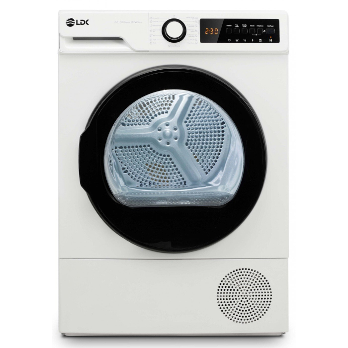 Uscator de rufe cu pompa de caldura LDK Higeea 7DPW, Slim, Capacitate 7 Kg, 15 programe, Antisifonare, Selectare nivel uscare, Amanare pornire, Selectare durata uscare, Alb [1]