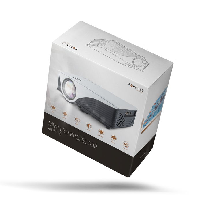 Video proiector LED Forever MLP-100 cu Wifi si Android, [2]