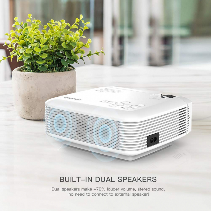 Videoproiector Apeman LC350, 3500 Lumeni, LED, HDMI, VGA, AV, USB, microSD [4]