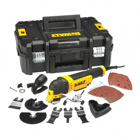 Unelte multifunctiomale - Scula electrica multifunctionala oscilanta DWE315KT, DeWalt, Cu 37 Accesorii + Valiza Profesionala TSTAK